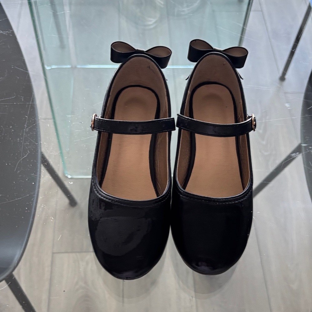 Amazon Kids Black Dress Shoes with Bow